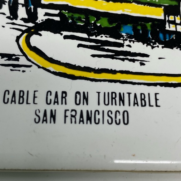 Ceramic Tile Trivet San Francisco Cable Car VTG - Picture 3 of 10